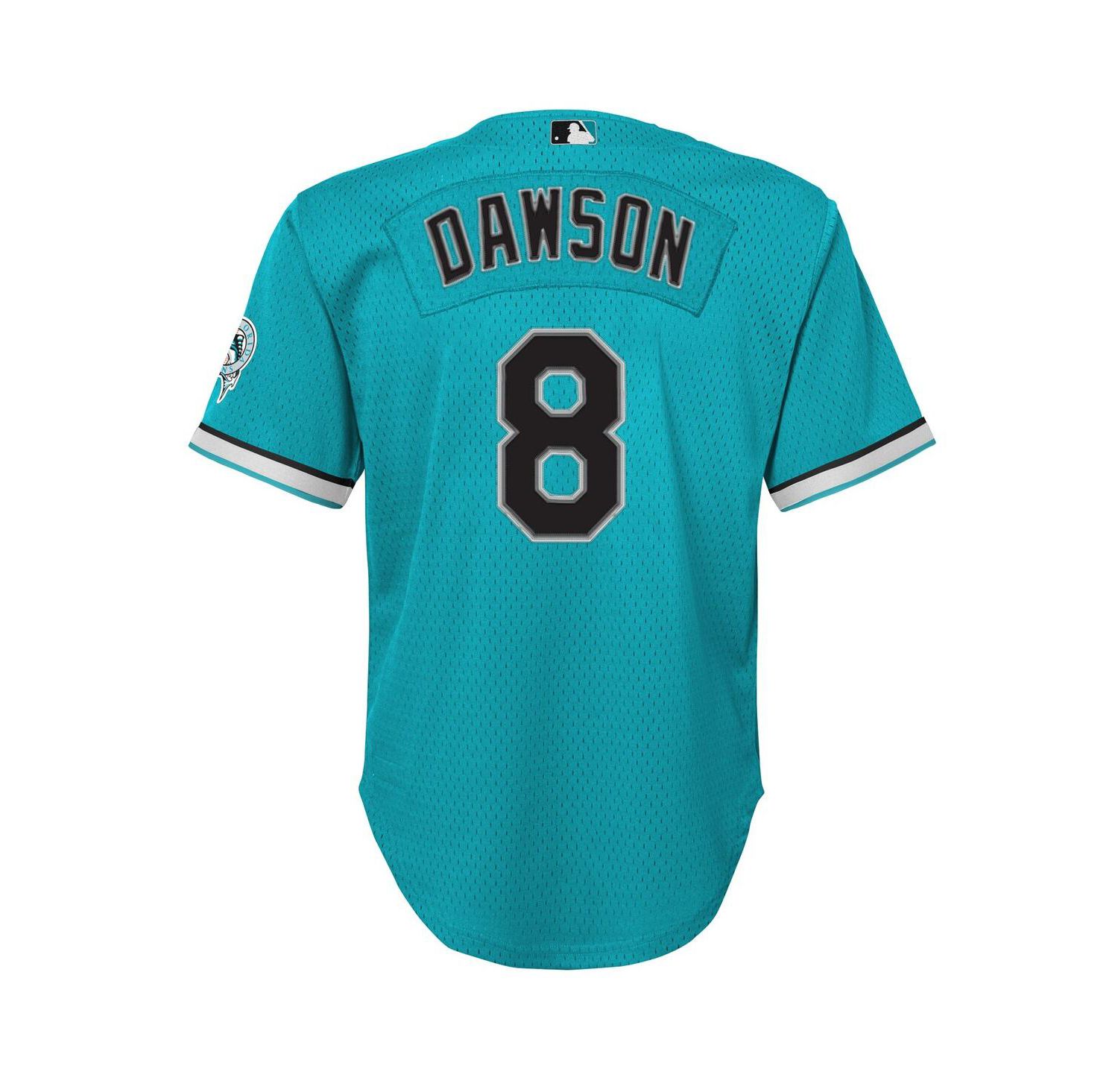 Big Boys and Girls Andre Dawson Teal Florida Marlins Mesh Batting Practice Replica Jersey