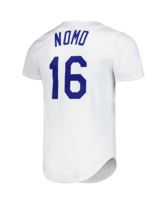 Men's Hideo Nomo White Los Angeles Dodgers Cooperstown Collection Authentic Jersey