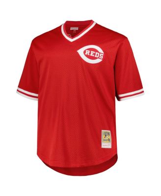 Men's Pete Rose Red Cincinnati Reds 1984 Cooperstown Collection Mesh Pullover Jersey