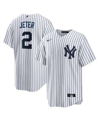 Men's Derek Jeter White New York Yankees Home Retired Player Replica Jersey