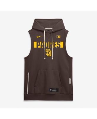 Men's Brown San Diego Padres Authentic Collection Standard Issue Dri-FIT Sleeveless Hoodie