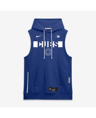 Men's Royal Chicago Cubs Authentic Collection Standard Issue Dri-FIT Sleeveless Hoodie