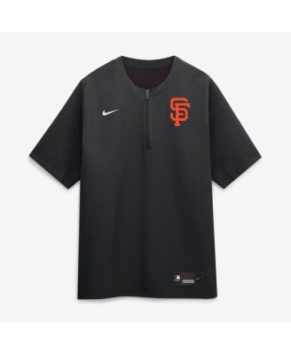Men's Black San Francisco Giants Authentic Collection Dri-FIT Quarter-Zip Windshirt