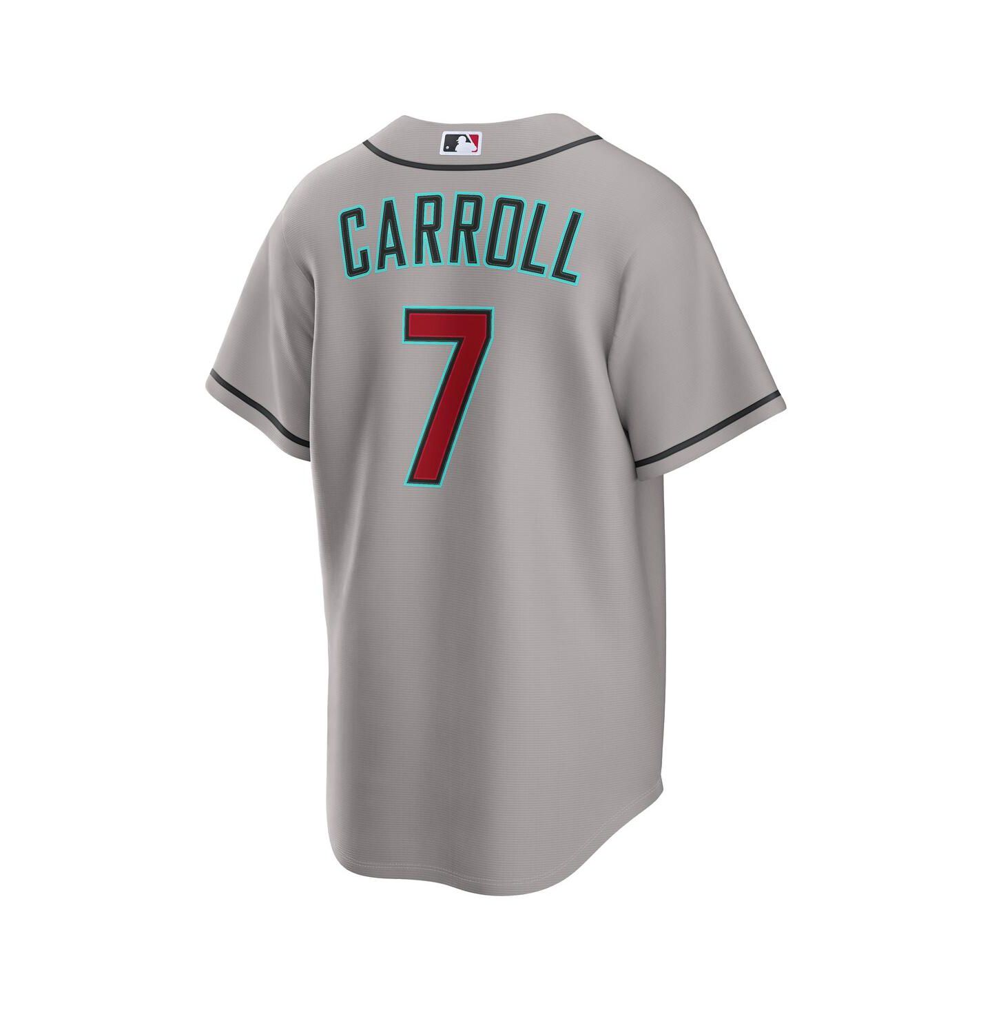 Мужской топ Nike Corbin Carroll Gray Arizona Diamondbacks Road Replica Jersey — фото 3