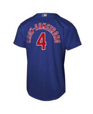Big Boys and Girls Pete Crow-Armstrong Rush Blue Chicago Cubs Alternate Replica Jersey
