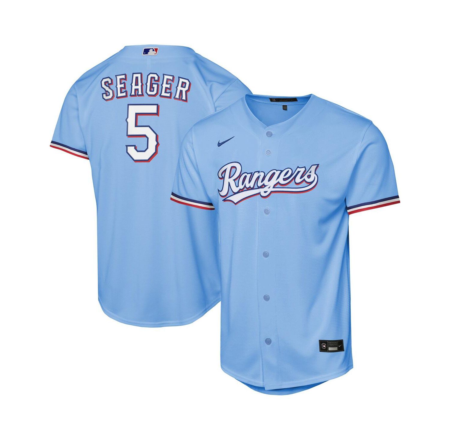 Big Boys and Girls Corey Seager Light Blue Texas Rangers Alternate Replica Jersey
