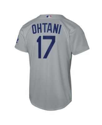 Big Boys and Girls Shohei Ohtani Gray Los Angeles Dodgers Alternate Stadium Jersey