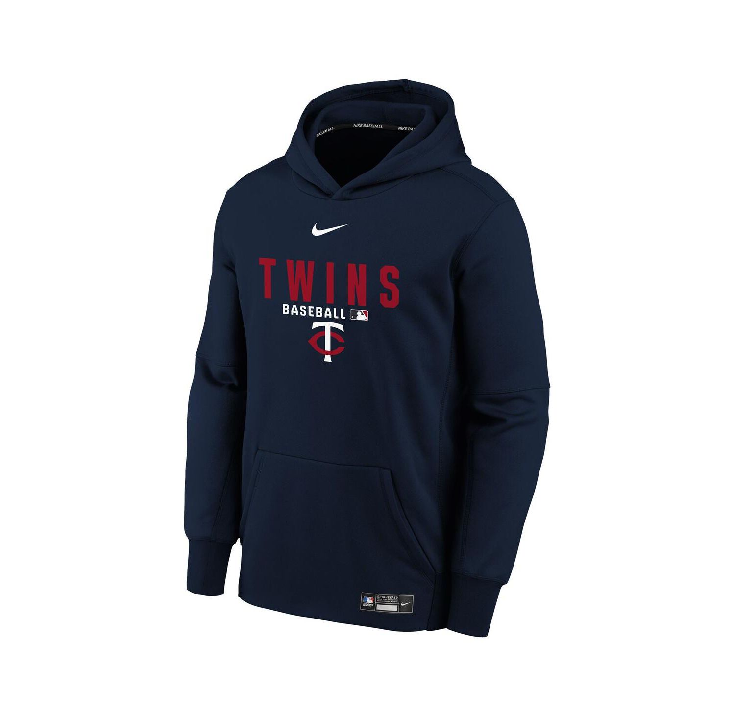 Big Boys and Girls Navy Minnesota Twins Authentic Collection Therma-FIT Hoodie