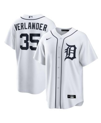 Men's Justin Verlander White Detroit Tigers Home Replica Jersey