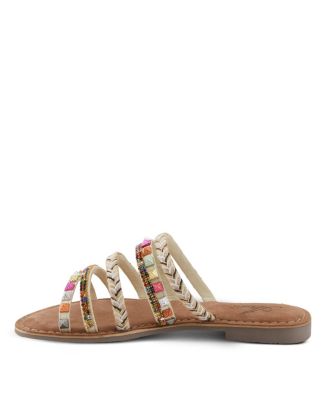 Women's Intoxicate Flaunting Multiple Straps Multicolored Studs Rhinestones