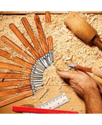 20 pieces Wood Carving Set Carbon Steel Hand Tool Kit Diy Sculpture Carpenter Experts Beginners