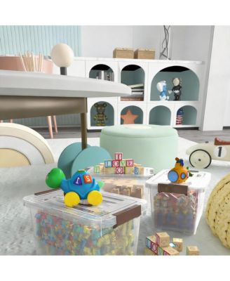 6-pack 7 Qt Stackable Latch Storage Box with Handle