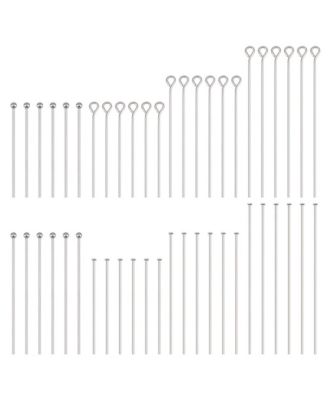 560pcs 8 Styles Eye Pins Ball Pin Findings Open For Earring Bracelet Pendant Making