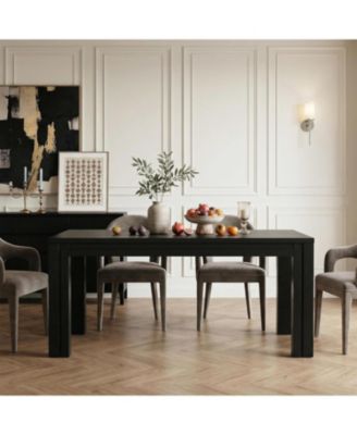 Rectangular Dining Table for 6 People, Farmhouse Kitchen Table, Wooden Dining Table