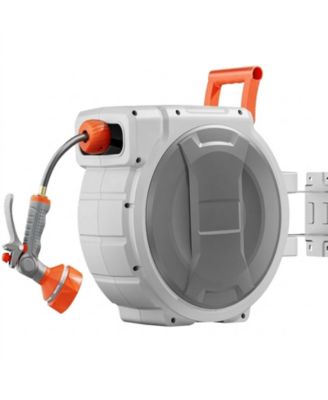 Retractable Garden Hose Reel 5/8in x 100 ft Heavy Duty with Slow Return System