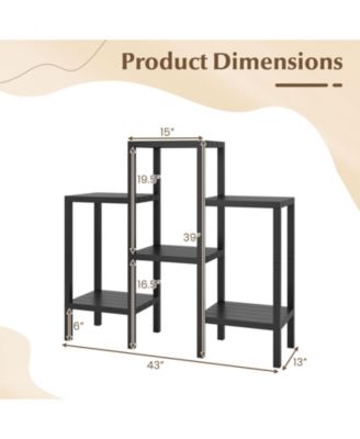 6-Tier Plastic Modular Storage Shelves for Living Room and Kitchen