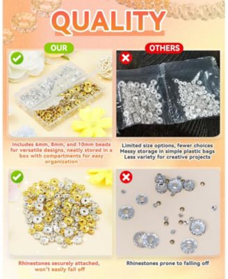 300pcs Rondelle Spacer Beads Rhinestone Beaded Pens Bracelets Necklaces Craft