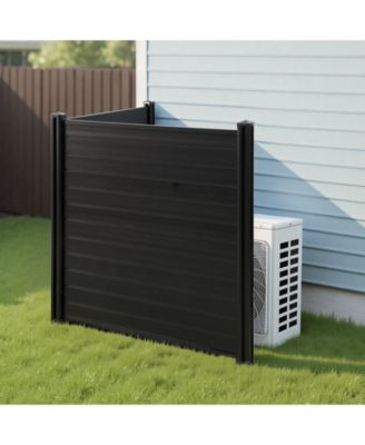 2 Panel Outdoor Privacy Screen 48 x 48 in Vinyl Fence for Pool Equipment