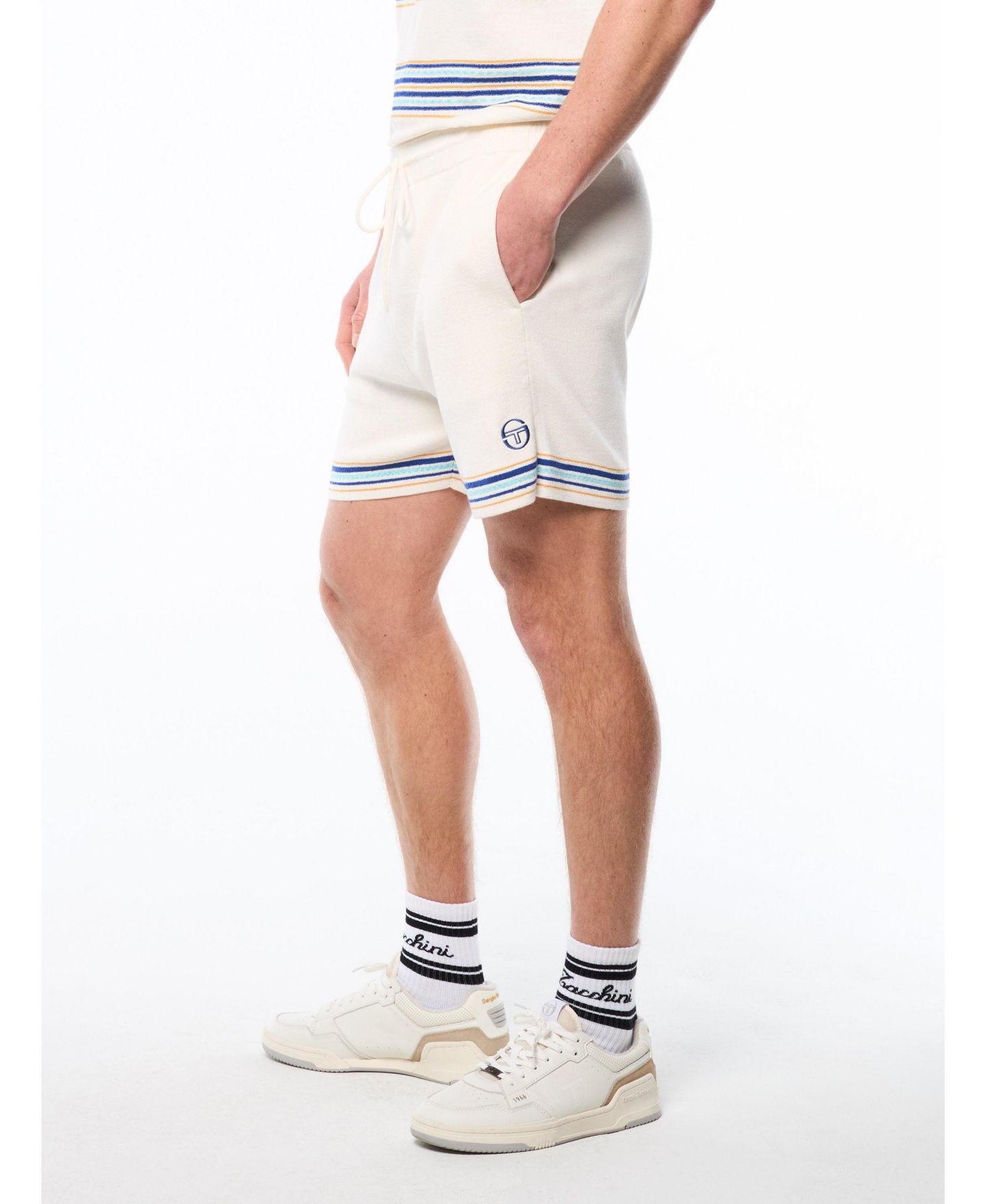 Мужские шорты Sergio Tacchini Fausto Sweater Short, цвет: Gardenia — фото 2