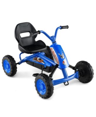 4 Wheel Pedal Go Kart for Kids with Steering Wheel and Adjustable Seat