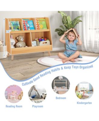 5-Cube Kids Bookshelf and Toy Organizer with Anti-Tipping Kits
