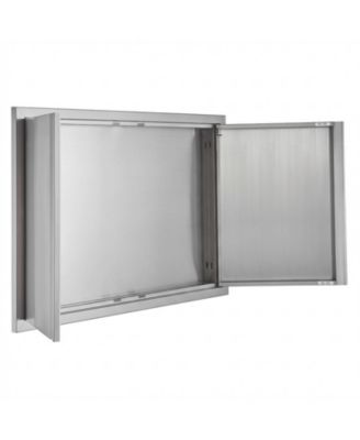 36W x 24H in Double Stainless Steel BBQ Access Door with Recessed Handles