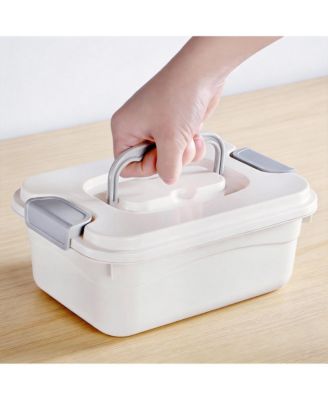 6-pack Stackable Latch Storage Box with Handle 2.1 qt