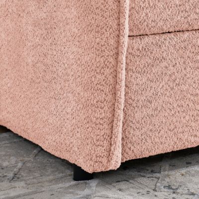 Boucle Daybed w/ Twin Trundle Sofa Bed