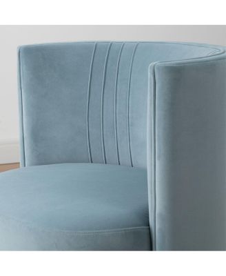 Velvet Swivel Barrel Accent Chair 360degree(s) Rotating Tub Chair, 1 Piece