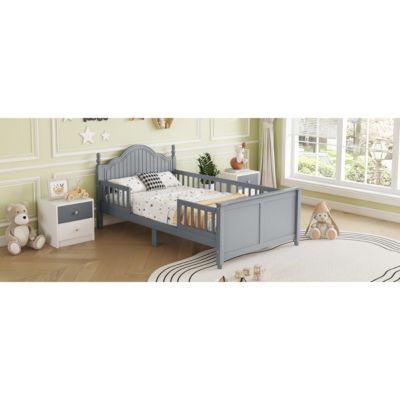 Wood Twin Platform Bed with Headboard/Footboard