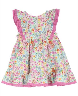 Baby Girls' Floral Print Dress, Bloomer and Headband, 3-Piece Set