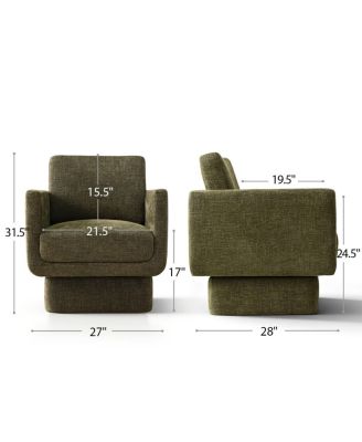 360 Swivel Barrel Accent Chair, Modern Club Lounge Chair, 1 Pc