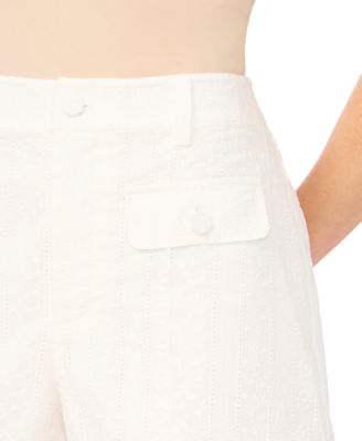 Women's High-Rise Cuffed Cotton Shorts