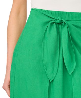 Women's Wide-Tie Slit Midi Skirt