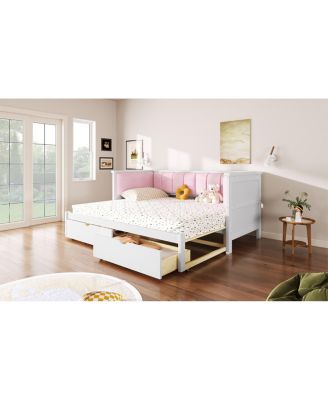 Twin XL to King Daybed w/ Storage and Upholstered Backrest