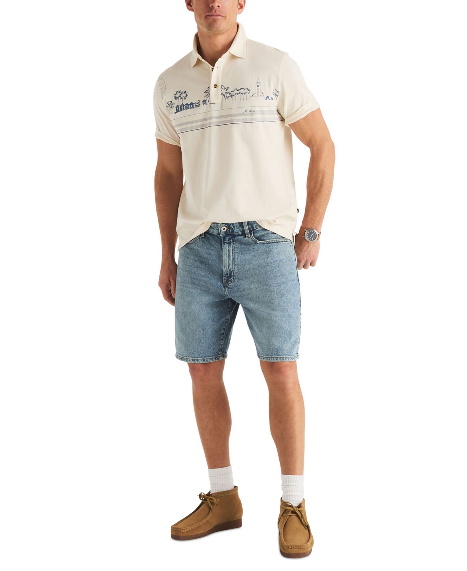 Men's Engineered Print Classic-Fit Polo Shirt