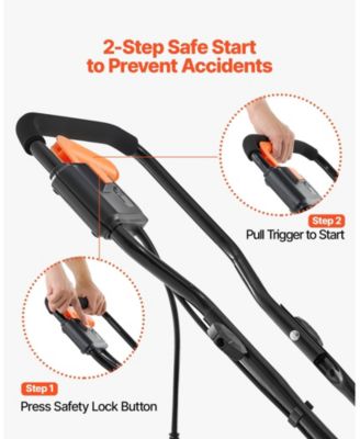 Electric Snow Shovel, 12A 17 inch Corded Snow Shovel, Adjustable Chute for Winter