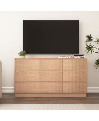 9 Drawer Wood Dresser/TV Stand
