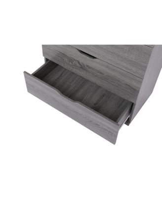 5-Drawer Dresser with Wheels - Modern Storage Cabinet