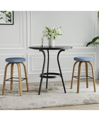 Fabric Swivel Bar Stools Set of 2