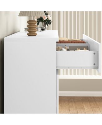 8-Drawer Wood Dresser/Chest for Bedroom and Living Room