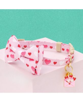 2 Pack Cat Collar Breakaway Bowtie Dinosaur Pattern Soft Cotton Adjustable