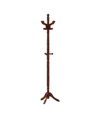 GOUUN Solid Rubber Wood Freestanding Coat Tree with 11 Hooks and 3 ...