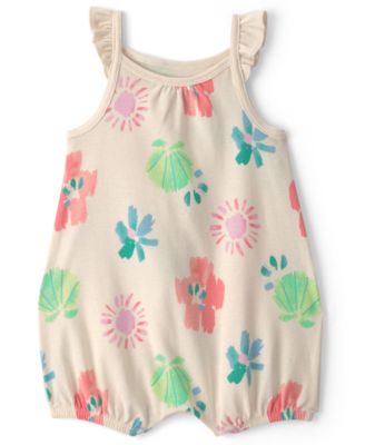 Baby Girls' Cotton Snap-Up Romper