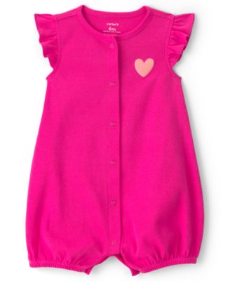 Baby Girls' Cotton Snap Up Rompers