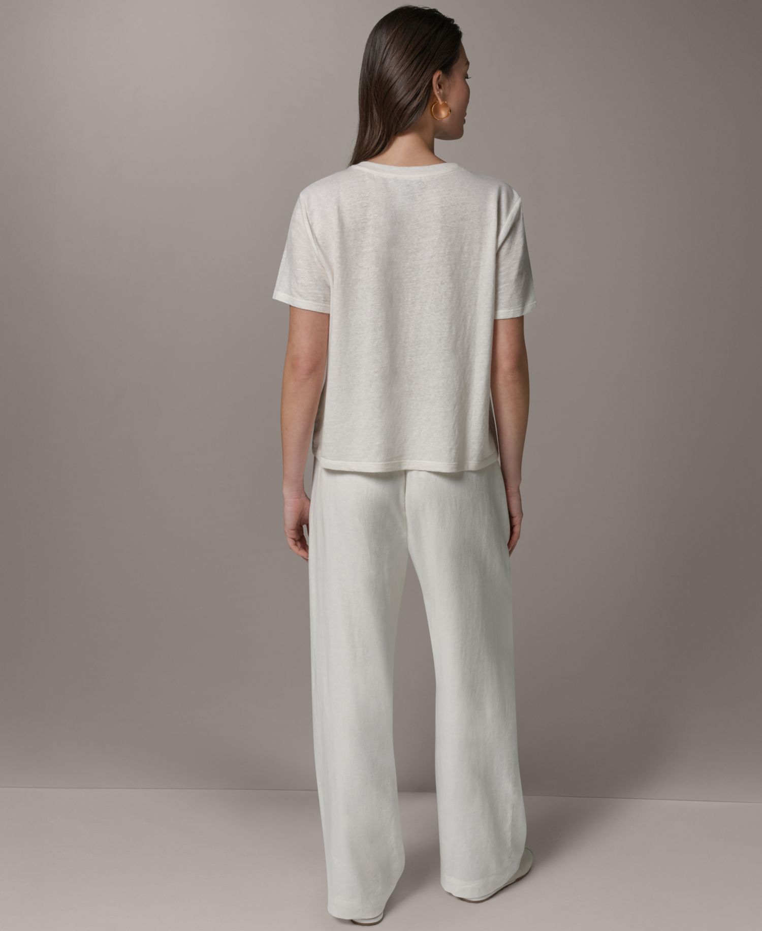 Women's Linen Jersey Striped T-Shirt
