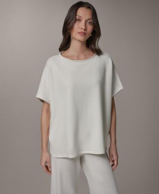 Women's Cotton French Terry Short Sleeve Pullover