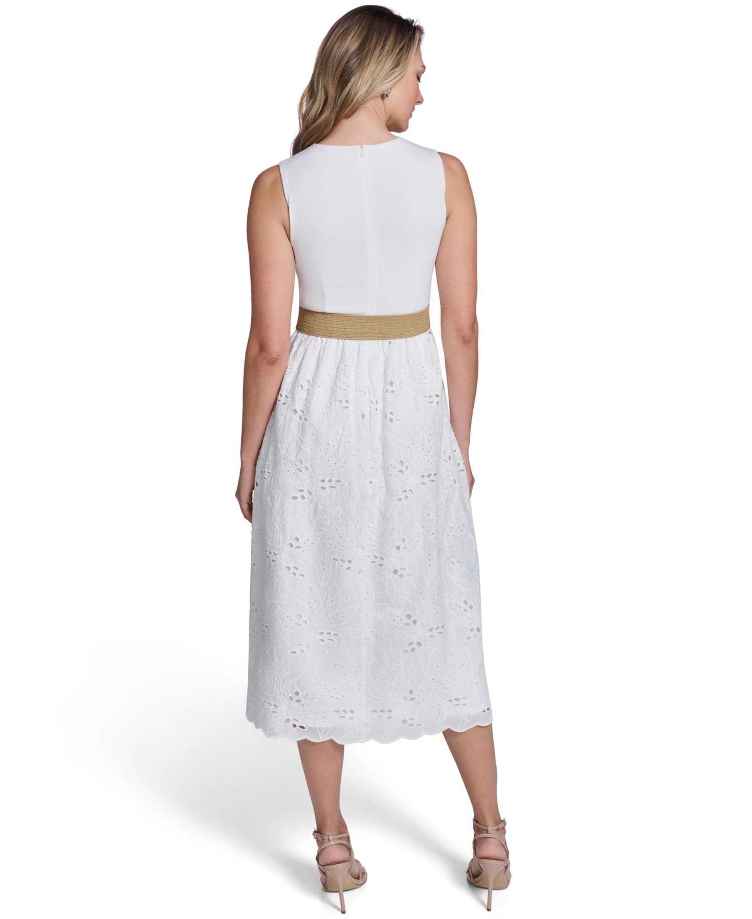 Women's Crewneck Sleeveless Midi Dress