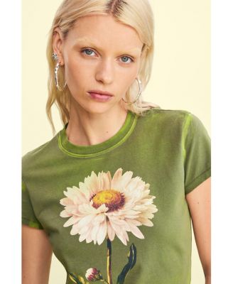 Women's Fitted daisy T-shirt