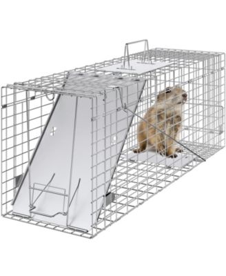 Live Animal Cage Trap, Humane Iron Trap for Cats and Rabbits